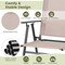 Costway Patio Folding Bar-height Chairs with Armrests Quick-drying Seat Beige Backyard